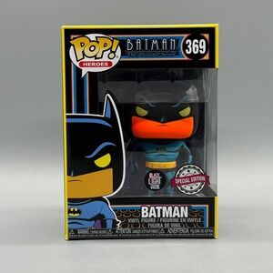 Funko Pop! Heroes #369 Batman Black Light Glow DC Exclusive w/ Protector Vaulted